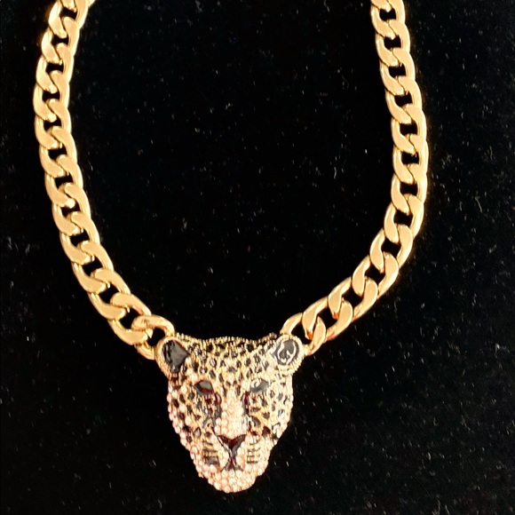 Leopard Head Pendant Chain Link Cuban Necklace